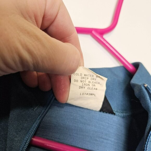 Bellwether Women Medium Blue Wool Polyester Half-Zip Pullover Jacket Made in USA - Picture 4 of 8